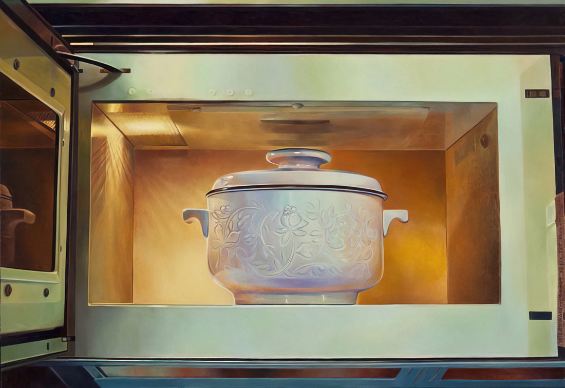 Mary Pratt Reproduction: Capturing the Luminous Realism of a Canadian Icon - Romancing the Casserole - 1985 by Mary Pratt
