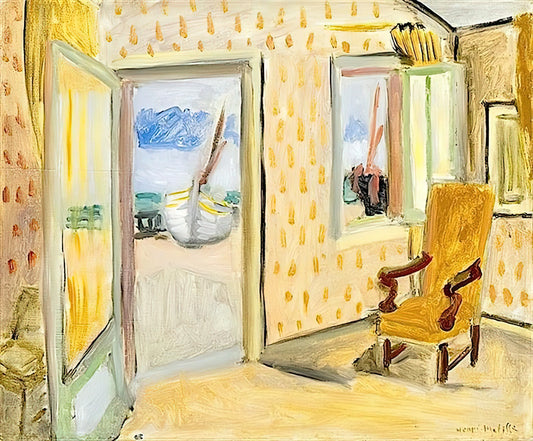 Matisse 52 Print: A Collector's Guide to the Iconic Lithograph Series - INTERIOR OPEN DOOR 1920 by Henri Matisse