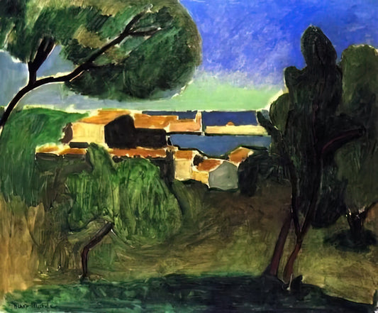 Matisse Paintings Portraits: A Journey Through Color, Form, and Human Expression - LANDSCAPE AT COLLIOURE III 1907 by Henri Matisse