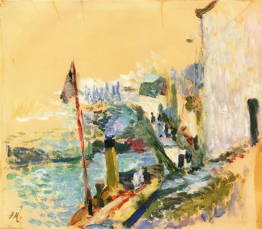 Matisse Poster Landscape: A Guide to the Artist's Vibrant Scenes in Print - THE PORT OF BELLE ISLE SUR MER 1897 by Henri Matisse