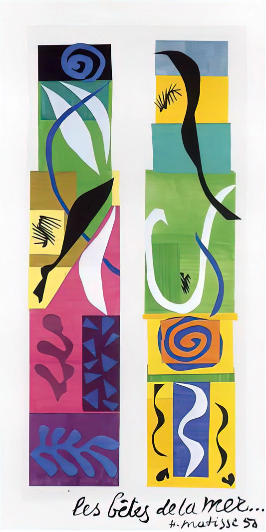 Matisse View of Collioure Print: A Fauvist Masterpiece of Color and Light - THE MARITIME WILDLIFE 1950 by Henri Matisse