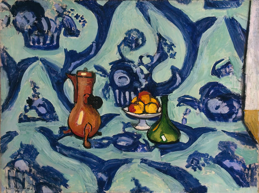 Matisse and Japonisme: How Japanese Art Transformed a Modern Master - STILL LIFE WITH BLUE TABLECLOTH 1906 by Henri Matisse