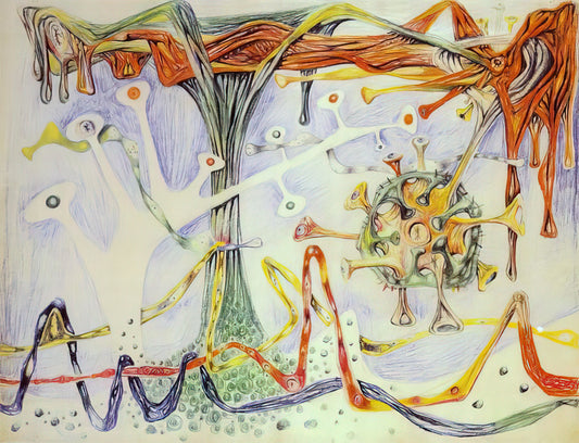 Matta Prints: Exploring the Cosmic Surrealism of Roberto Matta Through Art Prints - MORPHOLOGY 1937 by Roberto Matta