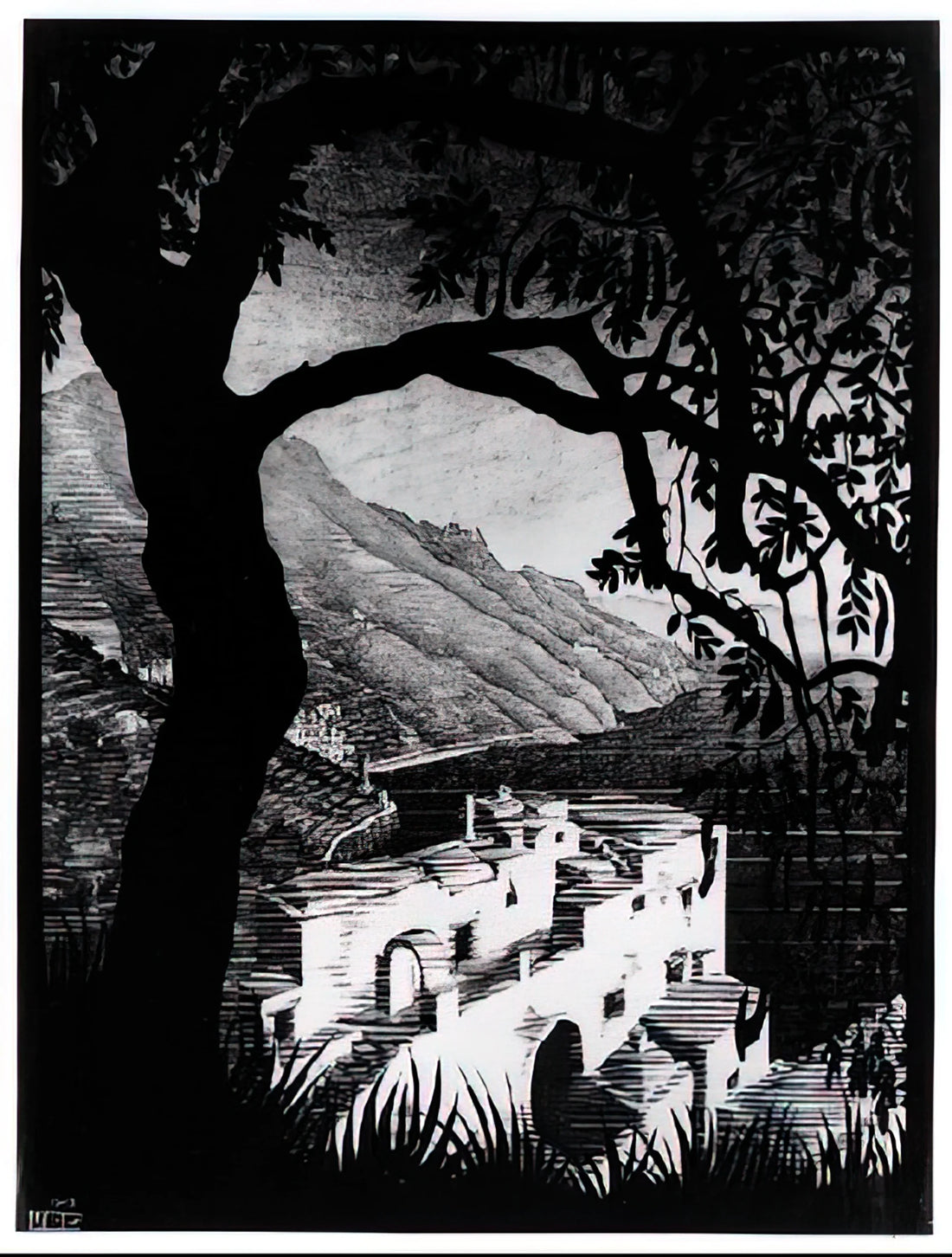 Maurits Cornelis Escher Another World: Exploring the Mind-Bending Universe of a Graphic Master - COAST OF AMALFI by MC Escher