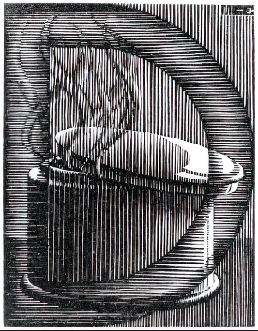 Maurits Escher Artwork: The Mind-Bending World of Mathematical Illusion - INITIAL D by MC Escher