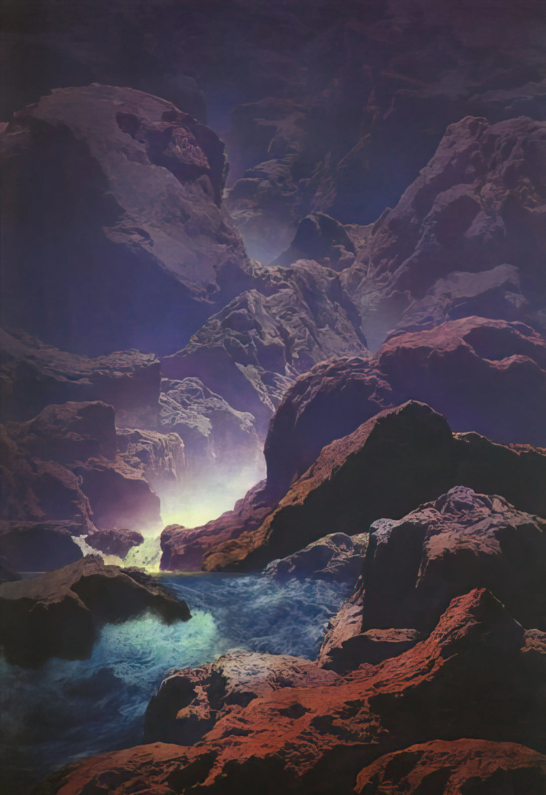 Maxfield Parrish Contentment Print: A Masterpiece of American Illustration and Timeless Beauty - Moonlight by Maxfield Parrish