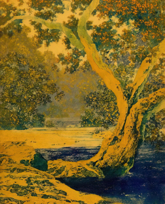 Maxfield Parrish Lithograph: A Collector's Guide to the Artist's Iconic Prints - Study for Autumn Brook by Maxfield Parrish
