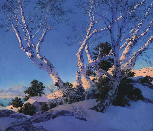 Maxfield Parrish at the St. Regis: The Golden Age of American Illustration and Decorative Art - Birches in Winter by Maxfield Parrish