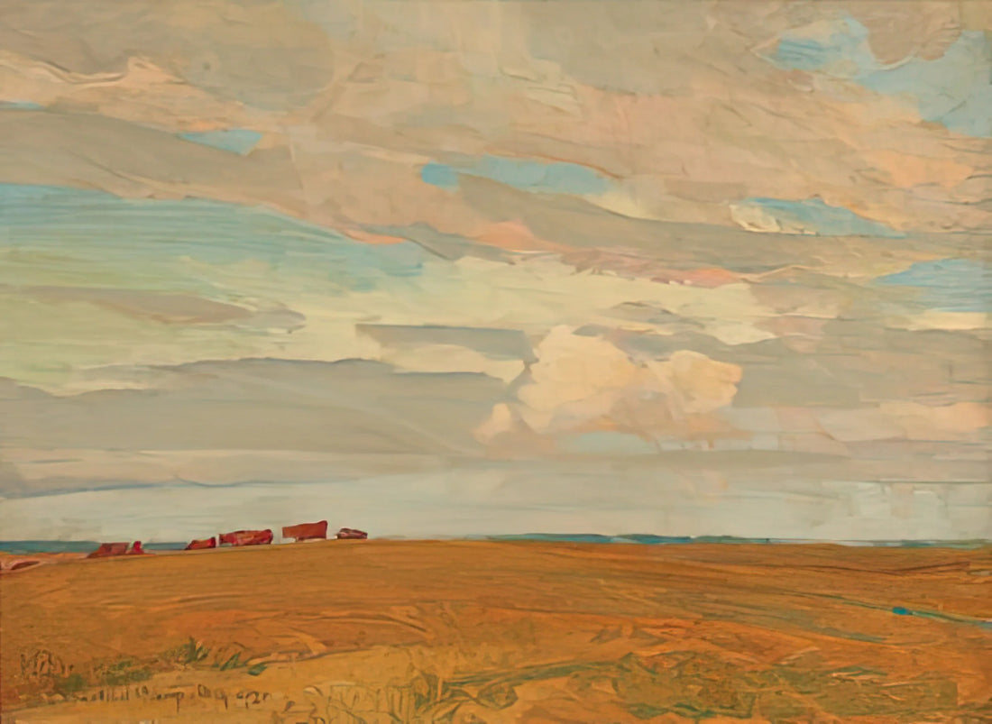 Maynard Dixon Acrylic Print: The Definitive Guide to Collecting Western Art Masterpieces - PRAIRIE SAND HILL CAMP MAY 1921 1921 by Maynard Dixon