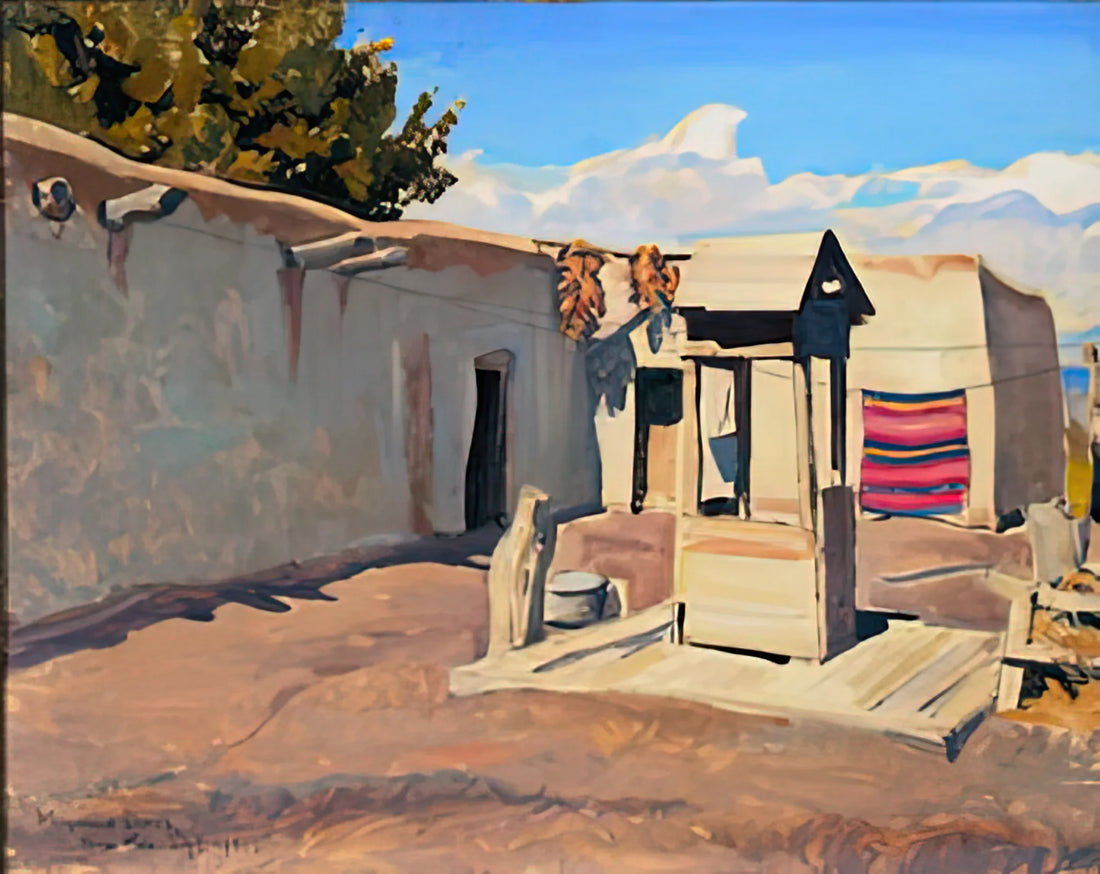 Maynard Dixon Gallery: Exploring the Visionary Art of the American West - OLD PATIO 1931 by Maynard Dixon