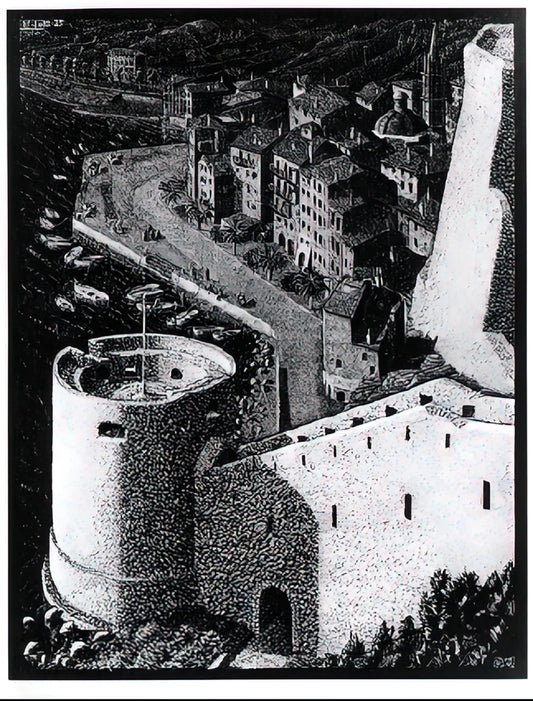 Metamorphosis I by M.C. Escher: A Masterpiece of Visual Illusion and Mathematical Art - ESCHER (23) by MC Escher