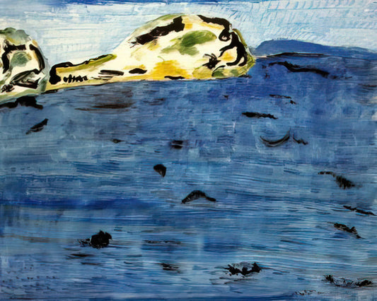 Milton Avery Canvas: The Quiet Revolutionary of American Modernism - Blue Bay and Dunes - 1961 by Milton Avery