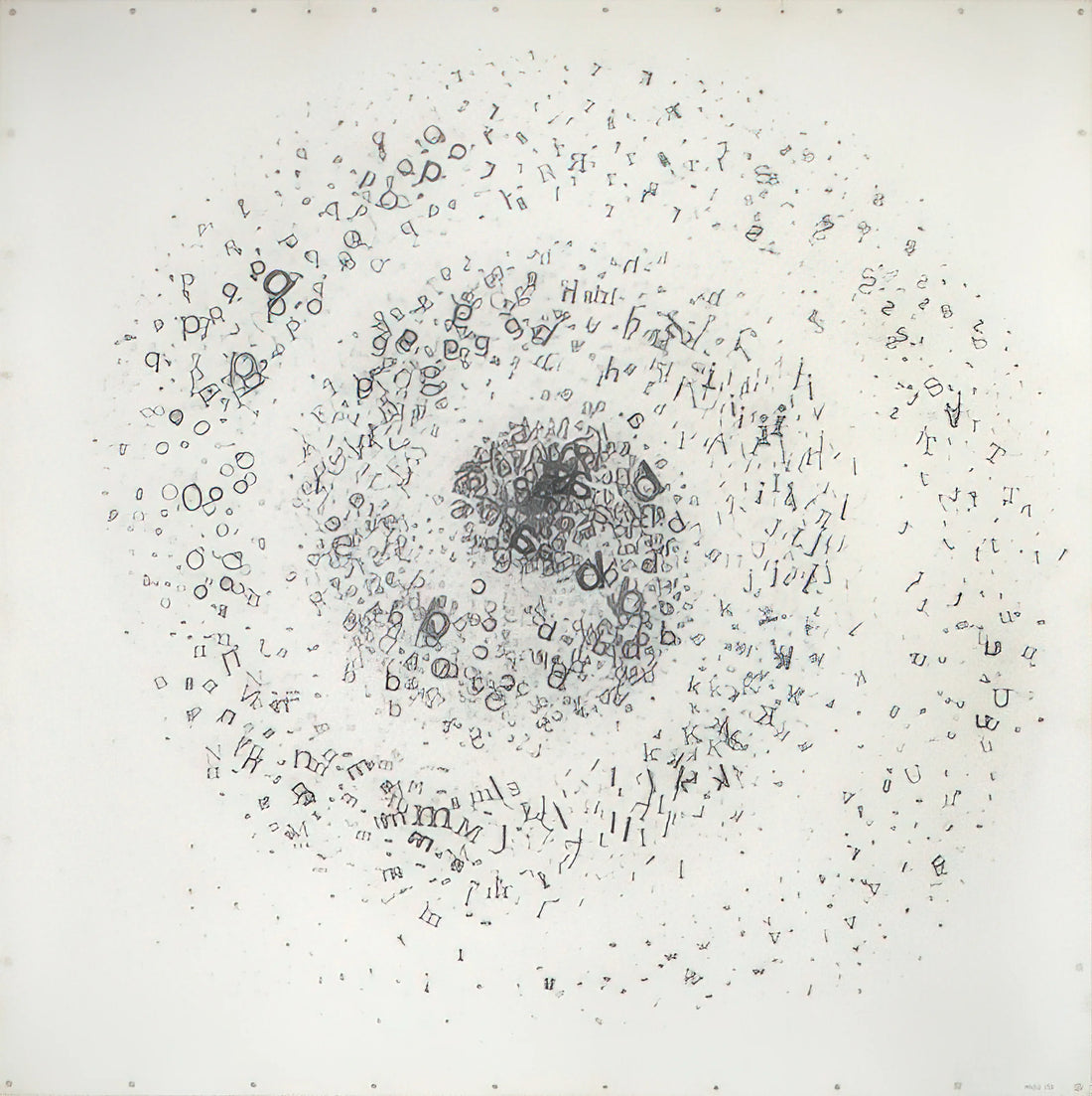 Mira Schendel Framed Art Print: A Collector's Guide to Her Ethereal Works - Untitled From the series Graphic Objects - 1972 by Mira Schendel
