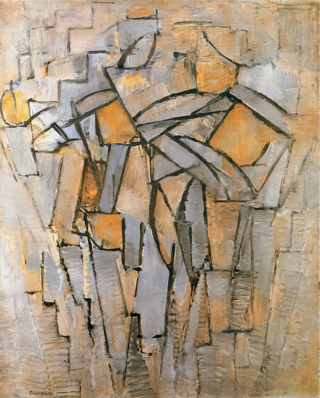 Mondrian Art Prints: A Collector's Guide to the Evolution of Geometric Abstraction - Composición en Gris – Azul by Piet Mondrian