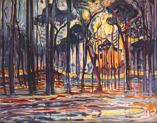 Mondrian Reproduction: A Guide to Acquiring Authentic Neoplasticist Art Prints - Woods near Oele by Piet Mondrian