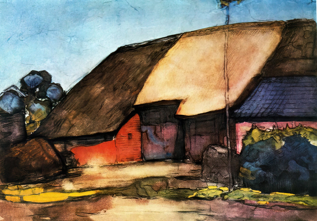Mondrian Style Painting: The Enduring Legacy of Geometric Abstraction - Small farm on Nistelrode by Piet Mondrian