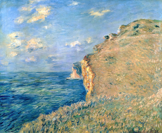 Monet Complete Works: A Comprehensive Journey Through the Impressionist Master's Oeuvre - Cliff at Fecamp by claude monet