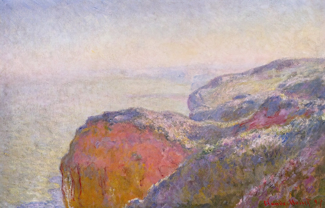 Monet Framed: A Curator's Guide to Displaying Impressionist Masterpieces - Cliff near Dieppe in the Morning by claude monet