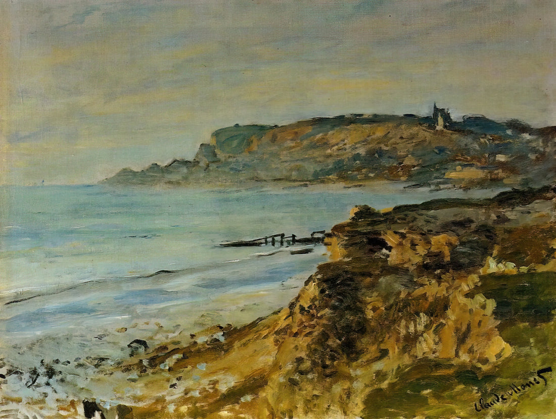 Monet Painting Poster: Bringing Impressionist Mastery to Your Space - Cliff at Sainte-Adresse by claude monet
