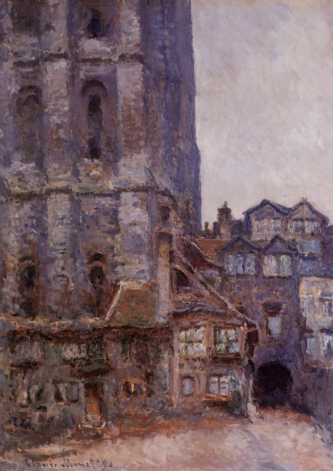 Monet Prints on Canvas: Bringing Impressionist Mastery to Your Home - The Cour d'Albane, Grey Weather by claude monet