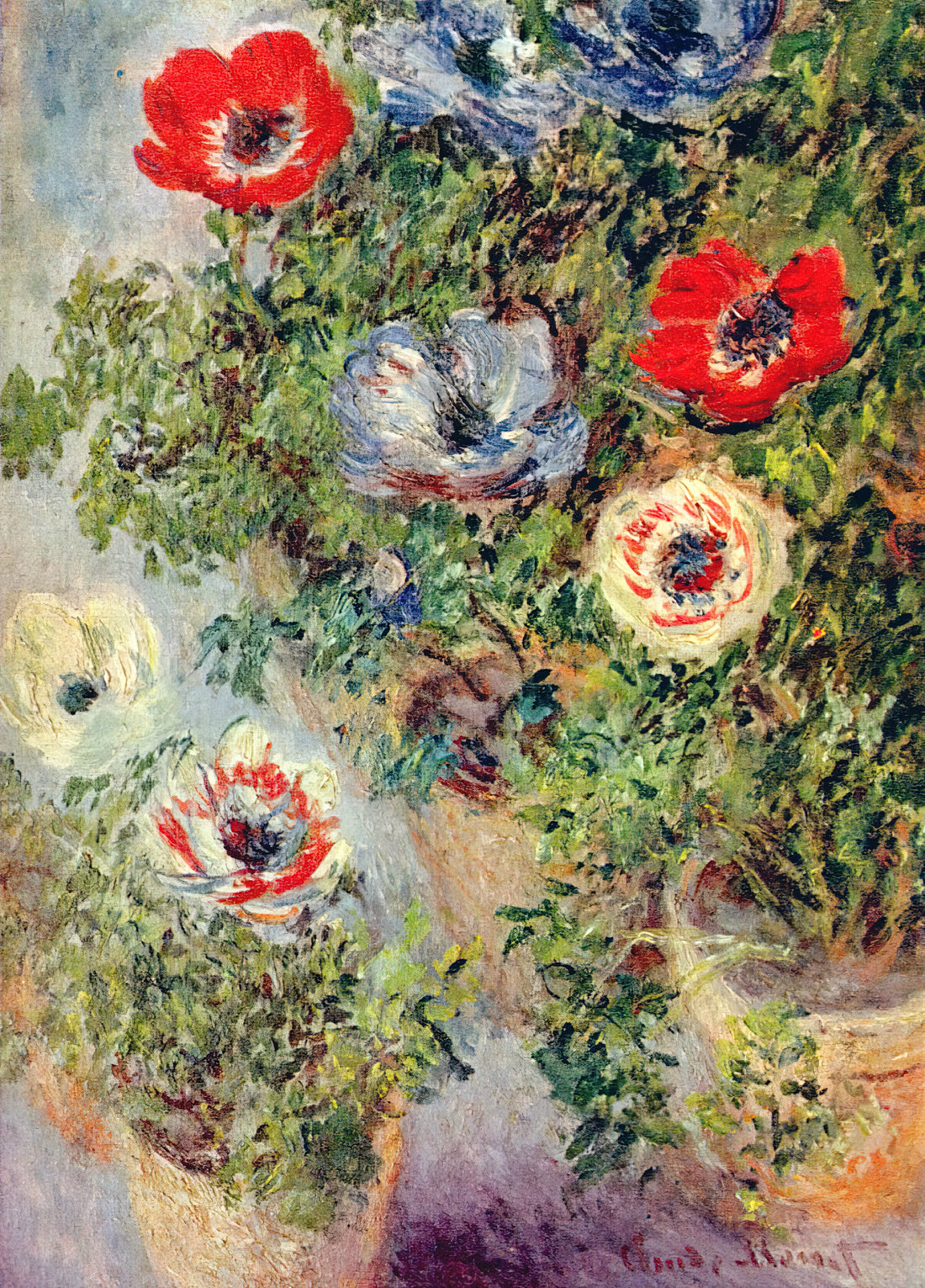 Monet Replica Paintings for Sale: A Curator's Guide to Authentic Impressionist Art Prints - Stilll Life with Anemones by claude monet