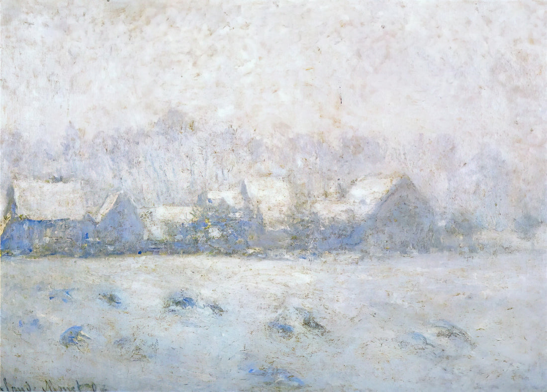 Monet Reproductions for Sale: A Curator's Guide to Museum-Quality Prints - Snow Effect, Giverny by claude monet