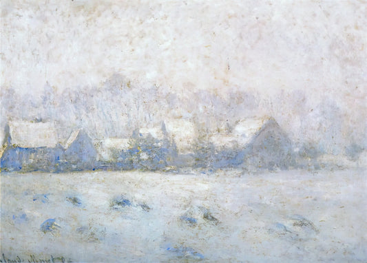 Monet Reproductions for Sale: A Curator's Guide to Museum-Quality Prints - Snow Effect, Giverny by claude monet