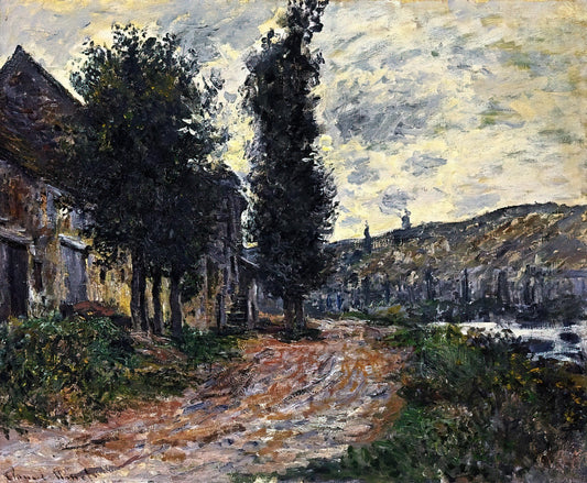 Monet Sunrise Poster: The Impressionist Masterpiece That Transformed Art - Tow Path at Lavacourt by claude monet