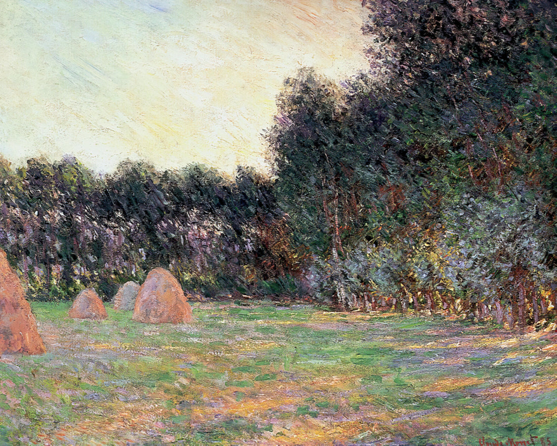 Monet Water Lilies Print Framed: A Curator's Guide to Owning Impressionist Mastery - Meadow with Haystacks near Giverny by claude monet