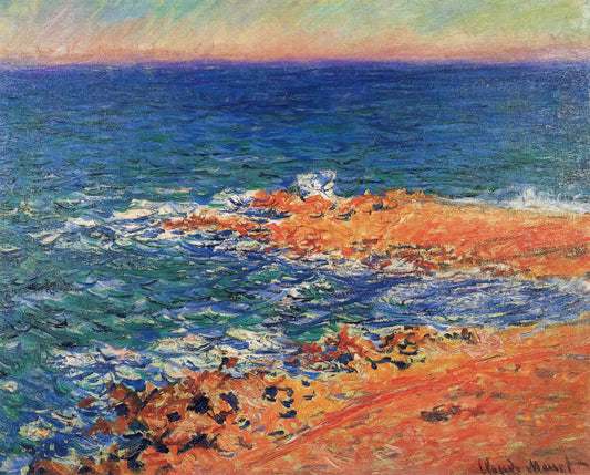 Monet Water Lilies Print: A Collector's Guide to the Iconic Impressionist Masterpiece - The Big Blue Sea in Antibes by claude monet