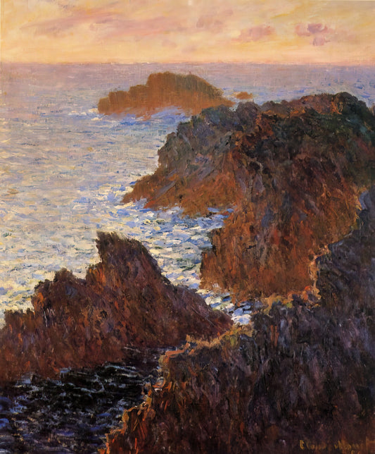 Monet Water Lilies Reproduction: A Collector's Guide to Museum-Quality Prints - Rocks at Belle-Ile, Port-Domois by claude monet
