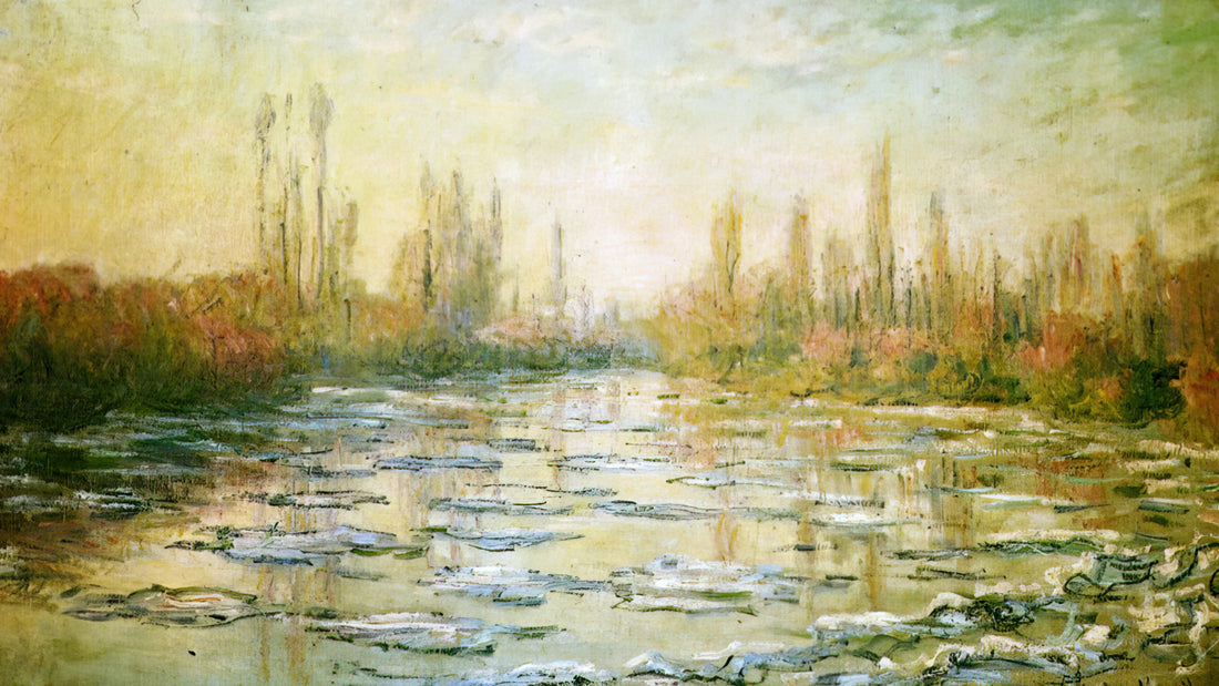 Monet at Lavacourt: A Masterpiece of Impressionist Atmosphere and Light - The Ice Floes by claude monet