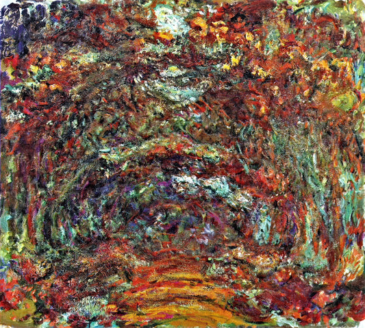 Monet at the Louvre: Unraveling the Presence of an Impressionist Master - The Rose Path, Giverny by claude monet