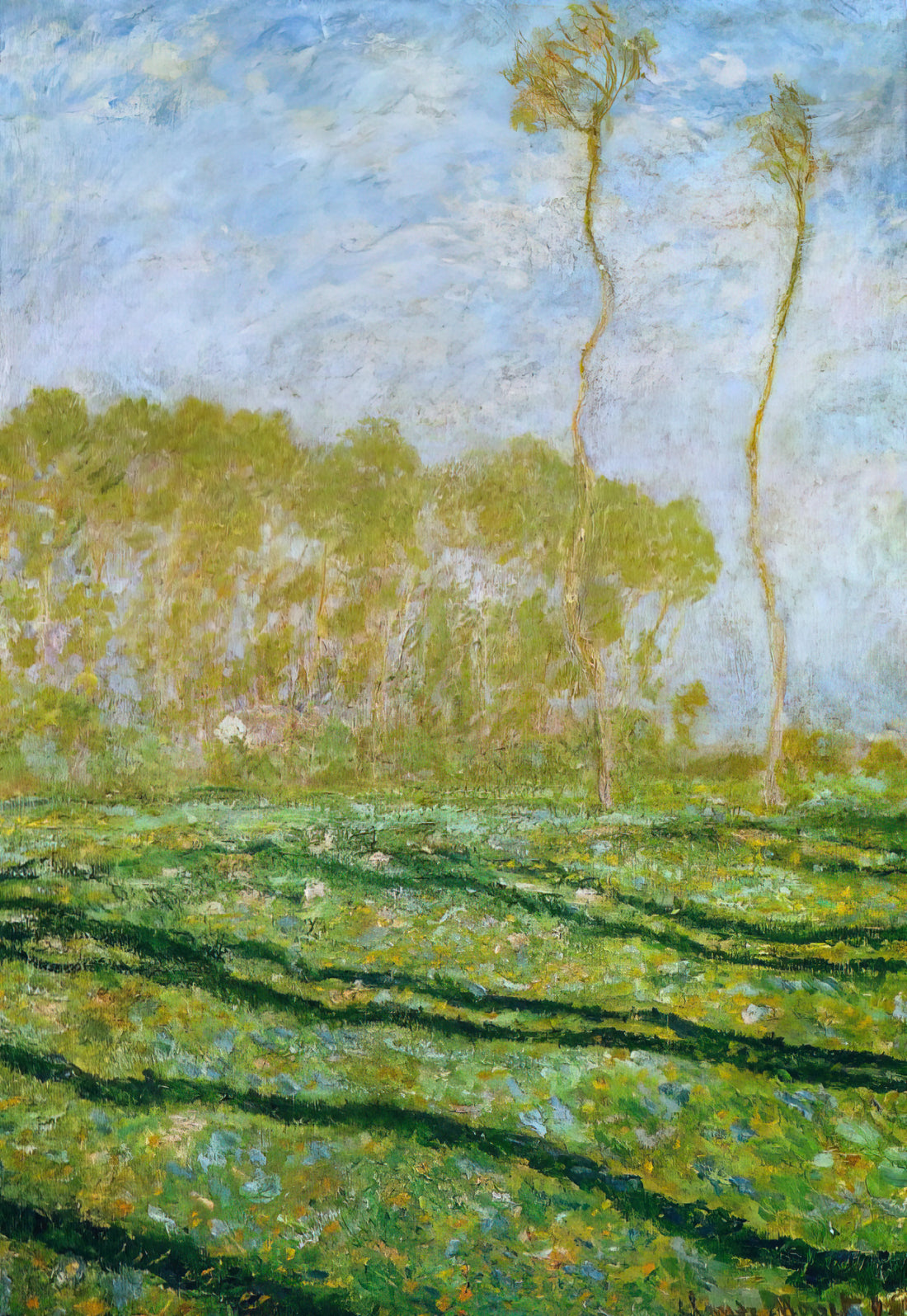 Monet's Lilies: The Water Lilies Paintings That Transformed Modern Art - Springtime Landscape at Giverny by claude monet