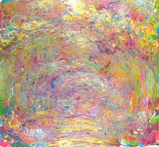 Monet's Lilies: The Water Lilies Series and the Evolution of Impressionism - Path under the Rose Trellises by claude monet