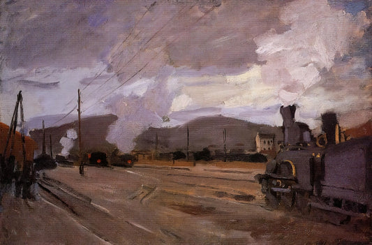 Monet's Palazzo da Mula: A Venetian Masterpiece of Light and Impressionism - The Railroad Station at Argenteuil by claude monet