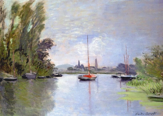 Monet's Water Garden: The Giverny Masterpiece That Defined Impressionism - Argenteuil Seen from the Small Arm of the Seine by claude monet
