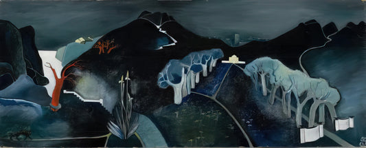 Moomin Flood: Tove Jansson's Artistic Exploration of Nature's Power and Human Resilience - Mysterious Landscape - 1930 by Tove Jansson