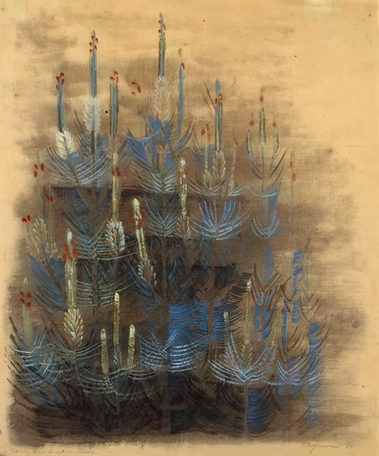Morris Graves Paintings for Sale: A Collector's Guide to the Northwest Visionary - Young forest pine in bloom - 1947 by Morris Graves