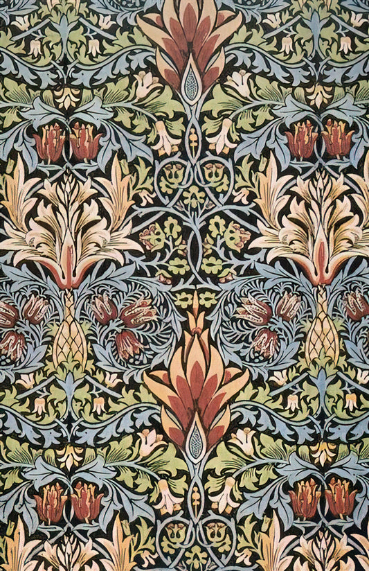 Morris Pomegranate: The Enduring Symbolism of William Morris's Botanical Masterpiece - SNAKESHEAD PRINTED TEXTILE 1876 by William Morris
