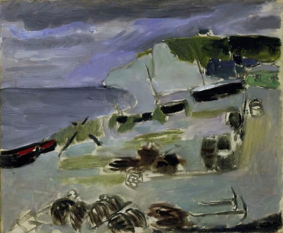 My Curves Are Not Crazy: Understanding Henri Matisse's Revolutionary Approach to Form and Color - BOATS ON THE BEACH ETRETAT 1920 by Henri Matisse