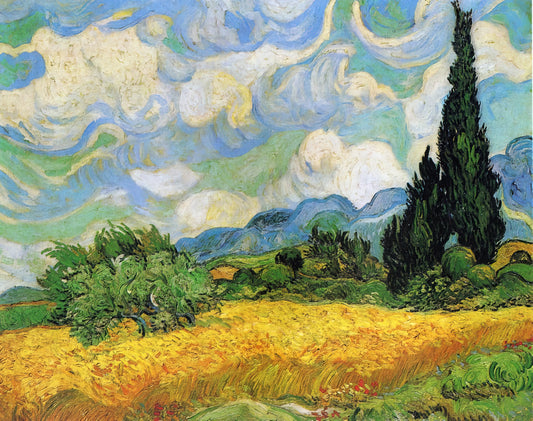 National Gallery Van Gogh: A Curator's Guide to the Collection and Its Masterpieces - Wheat Field with Cypresses at the Haude Galline near Eygalieres by Vincent van Gogh