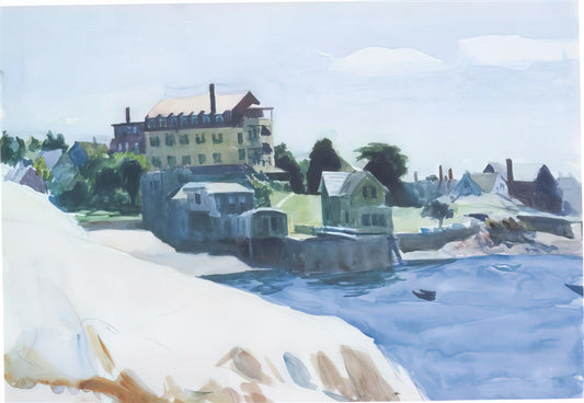 Nerdwriter Nighthawks: A Deep Analysis of Edward Hopper's Iconic Painting - Small Town on Cove by Edward Hopper