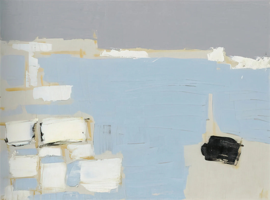 Nicolas de Staël Prints: The Abstract Expressionist's Legacy in Modern Art Reproduction - Marseille under snow - 1954 by Nicolas de Stael