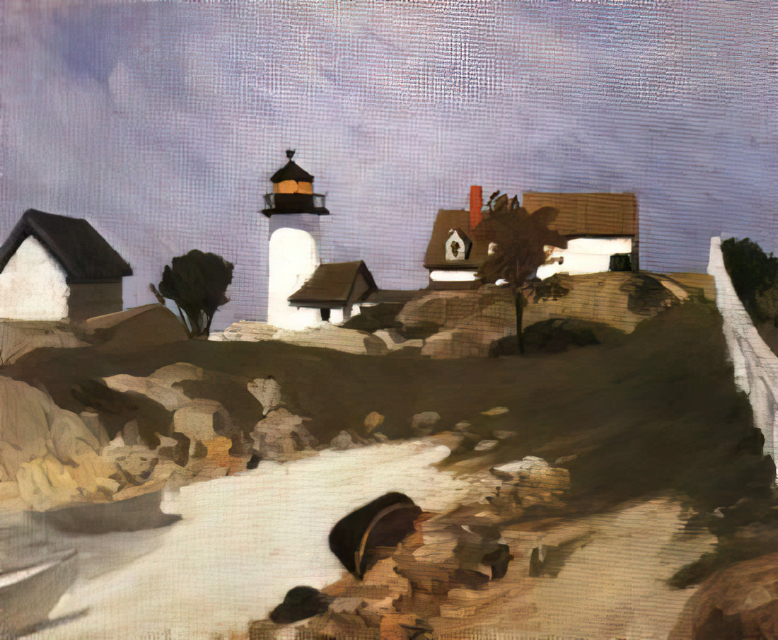 Nighthawks Painting with Elvis: A Curious Cultural Collision in Art History - Squam Light by Edward Hopper