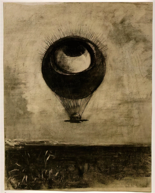 Odilon Redon Painting: The Dreamlike World of Symbolism and Color - EYE BALLOON 1898 by Odilon Redon