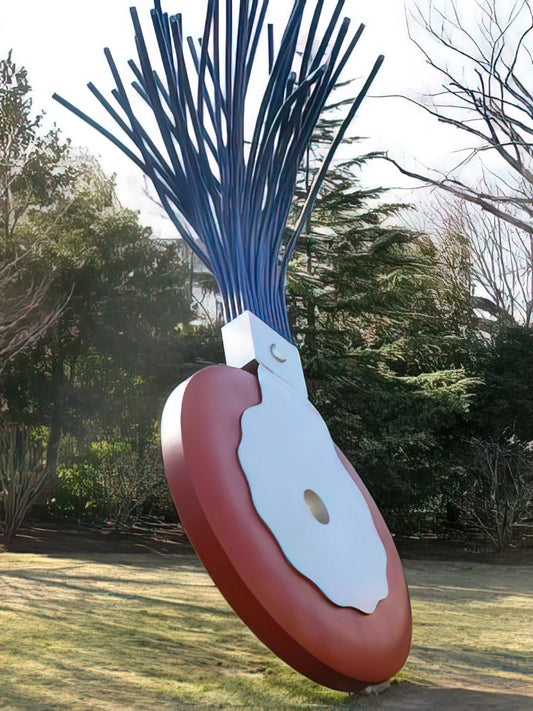 Oldenburg and Van Bruggen: The Monumental Partnership That Redefined Public Art - TYPEWRITER ERASER SCALE X COLLABORATION WITH VAN BRUGGEN 1999 by Claes Oldenburg
