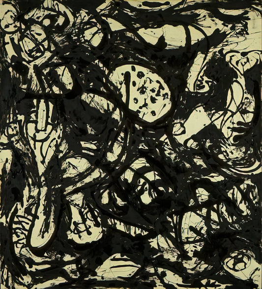 Original Pollock Art: Understanding the Legacy and Value of Jackson Pollock's Authentic Works - BLACK WHITE NUMBER 20 1951 by Jackson Pollock