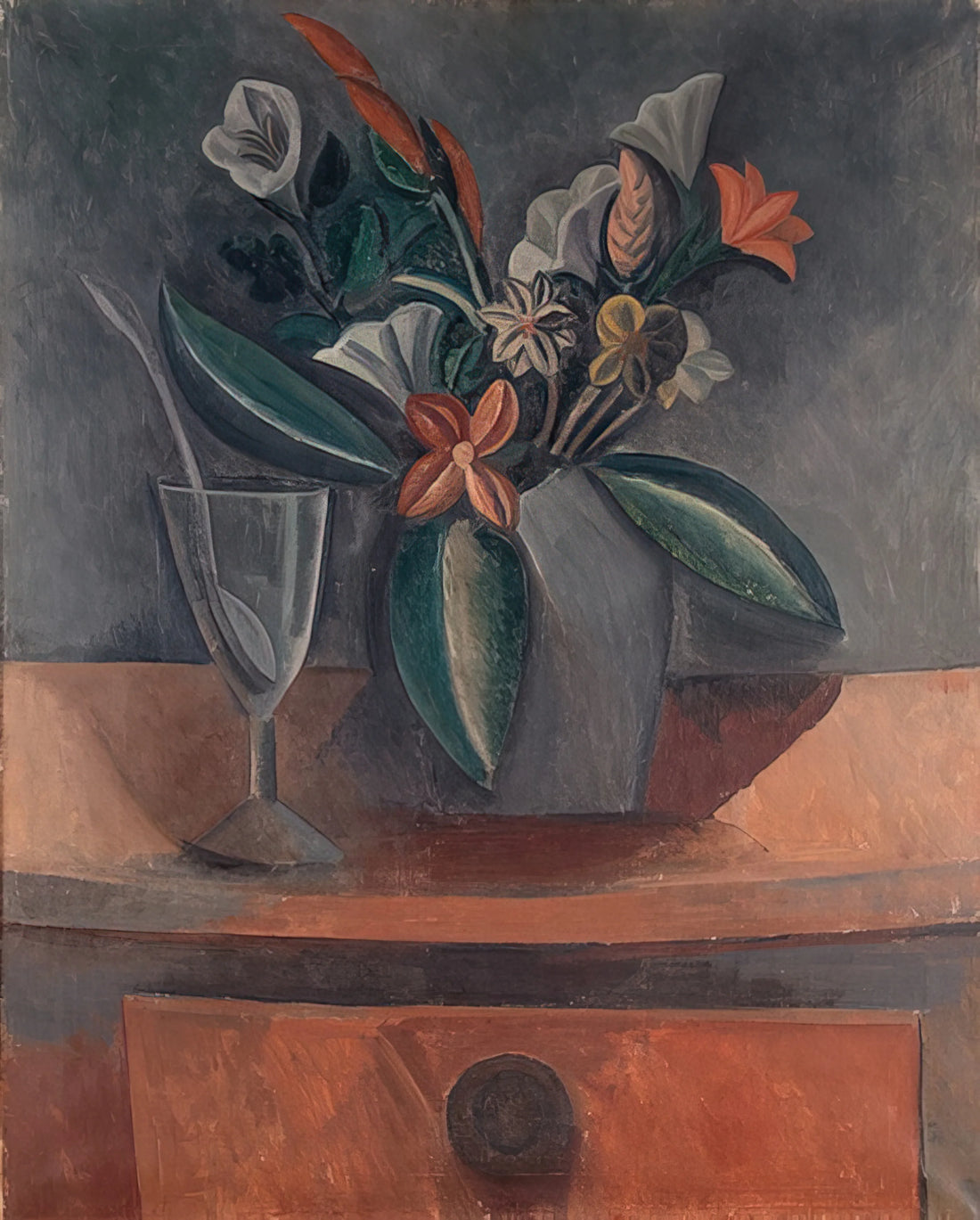 Pablo Picasso Framed Art: A Collector's Guide to Iconic Prints - Flowers in a Grey Jar - 1908 by Pablo Picasso