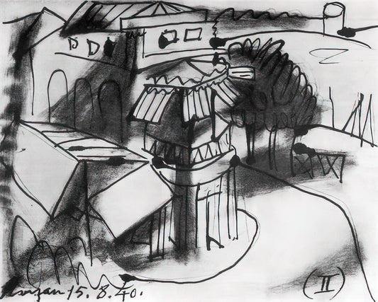 Pablo Picasso Reproduction: A Guide to Museum-Quality Art Prints - Café in Royan - 1940 by Pablo Picasso